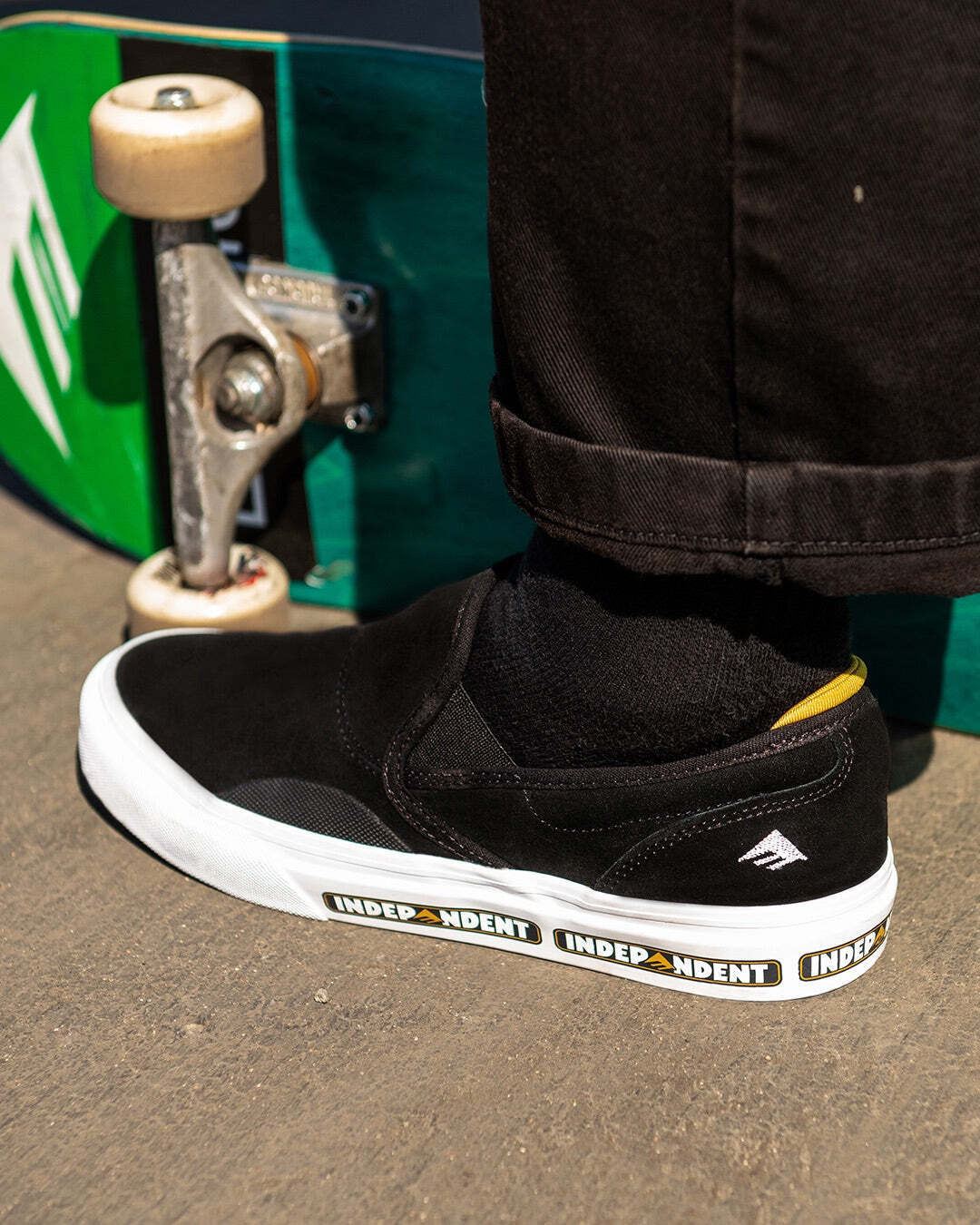 Emerica Shoes X Independent Wino G6 Slip On Black Us Size Skateboard Sneakers