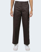 Dickies Pants Double Knee Loose Fit Dark Brown 85 283 Skateboard Work Pant
