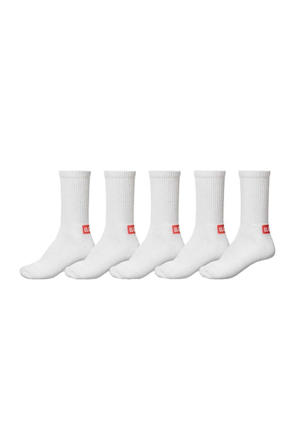 Globe Socks 5 Pack Minibar Crew White Size 7-11 Skateboard Sox