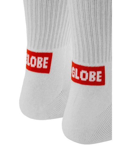 Globe Socks 5 Pack Minibar Crew White Size 7-11 Skateboard Sox