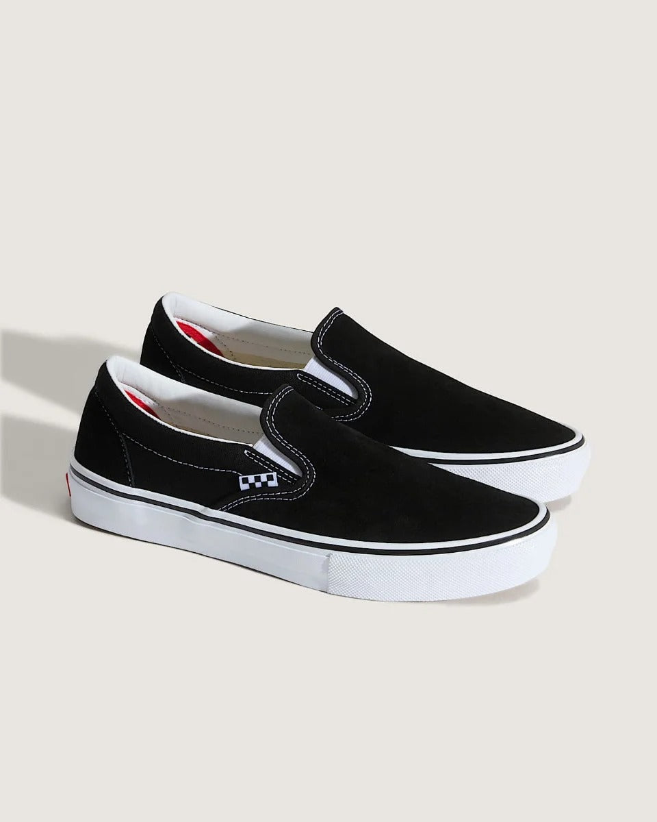 Vans Skate Slip-On Black White Skate Shoes
