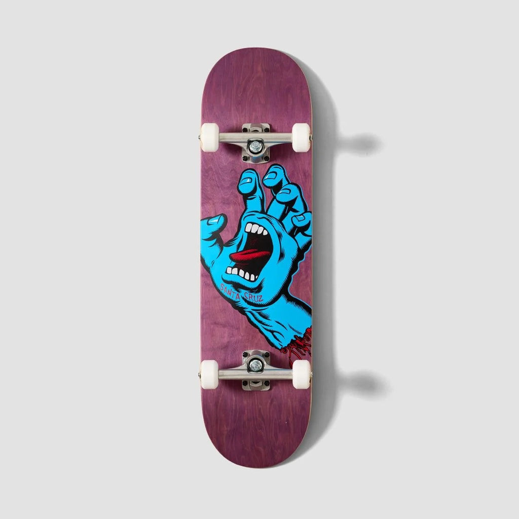Santa Cruz Screaming Hand 8.375" Purple Complete Skateboard
