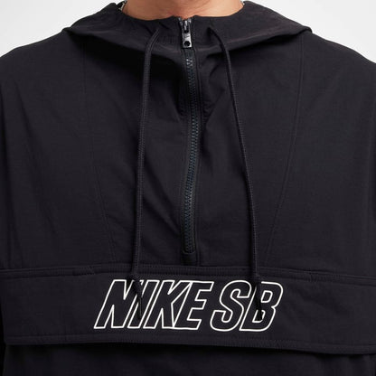 Nike SB Jacket Anorak Skate Black White Mid Zip Jacket