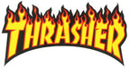 Thrasher Magazine Sticker Flame Logo Yellow Large Skateboard Decal Sticker