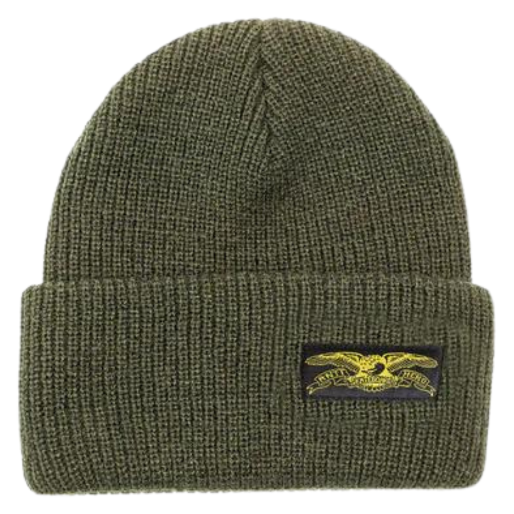 Anti Hero Beanie Stock Eagle Label Olive OSFA Skateboard Headwear