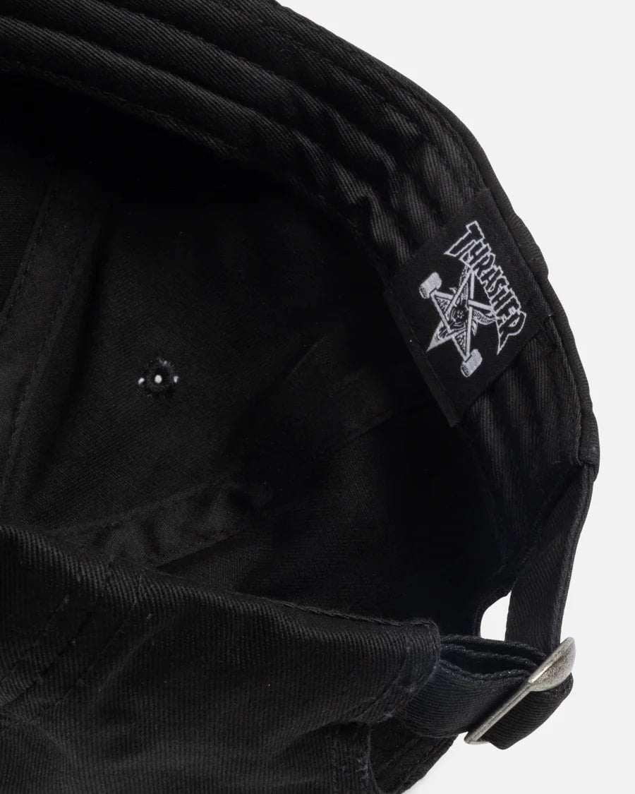 Thrasher Cap Thorns Old Timer Black Strap Back Skateboard Magazine Hat