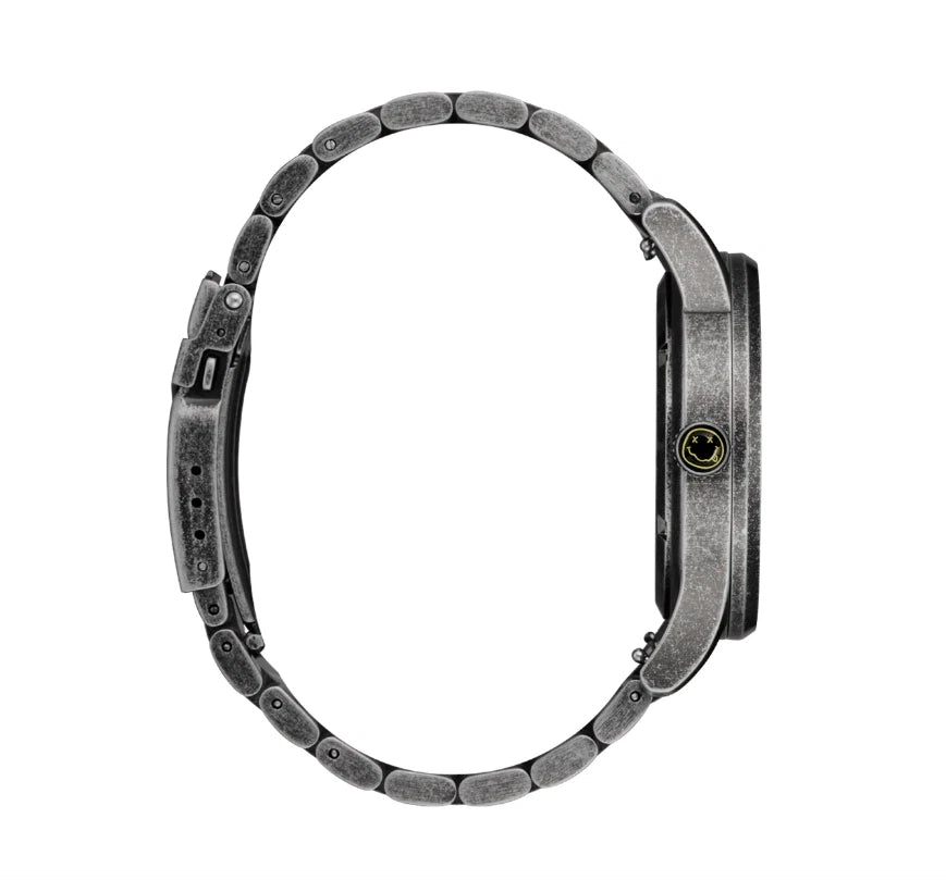 Nixon - Nirvana Sentry Wobble Yellow Nirvana Smiley Watch A1417 - 5273 - 00