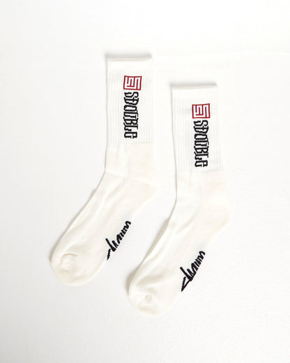 S-Double Socks S Cube Mid Block 3 Pack Assorted OSFA