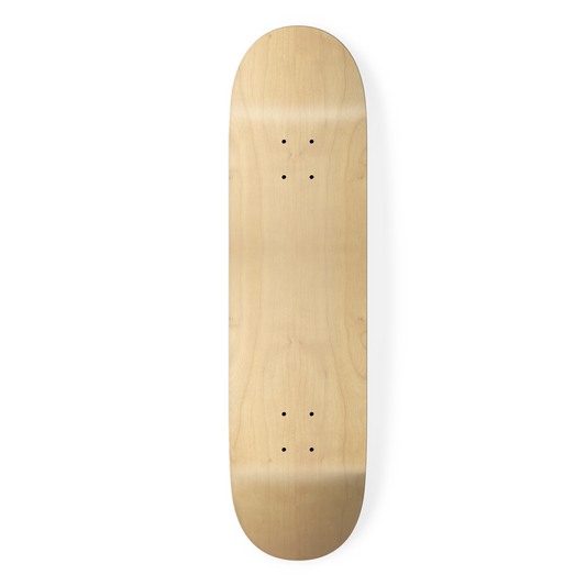 The 4 Skate Co Deck TV Laser Board Natural Blank Lazer