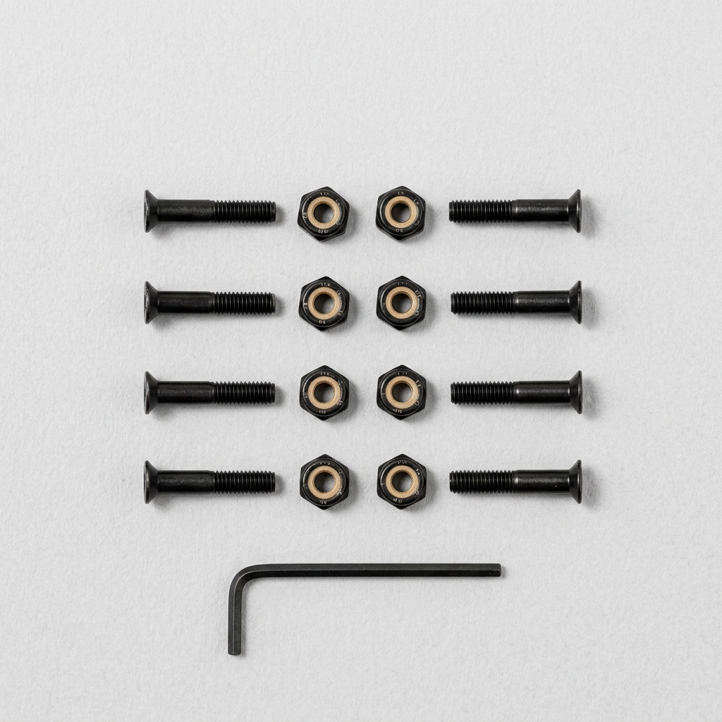 Dynamite Forever Blackouts 1" Skateboard Bolts - Stealth Black