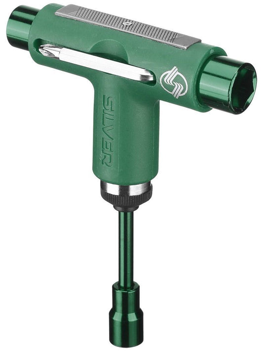 Silver Trucks Skate Tool Green Premium Ratchet Complete Skateboard T-Tool