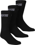 Vans Socks 3 Pack Black Crew Size 6 9 Skateboard Bmx Sox