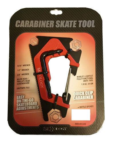 Sk8Ology Skate Tool Red Black Worlds Lightest Flat Complete Skateboard T Tool