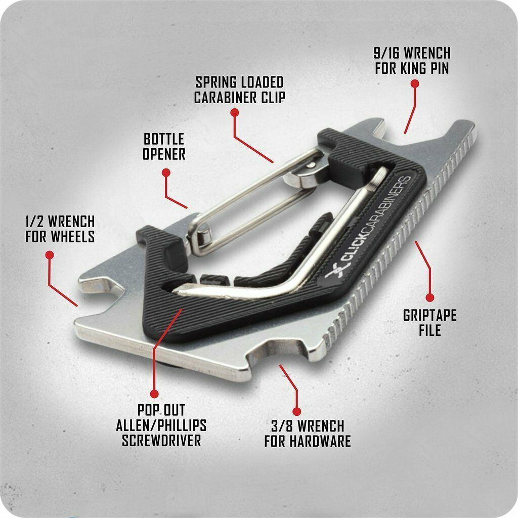 Sk8Ology Skate Tool Red Black Worlds Lightest Flat Complete Skateboard T Tool