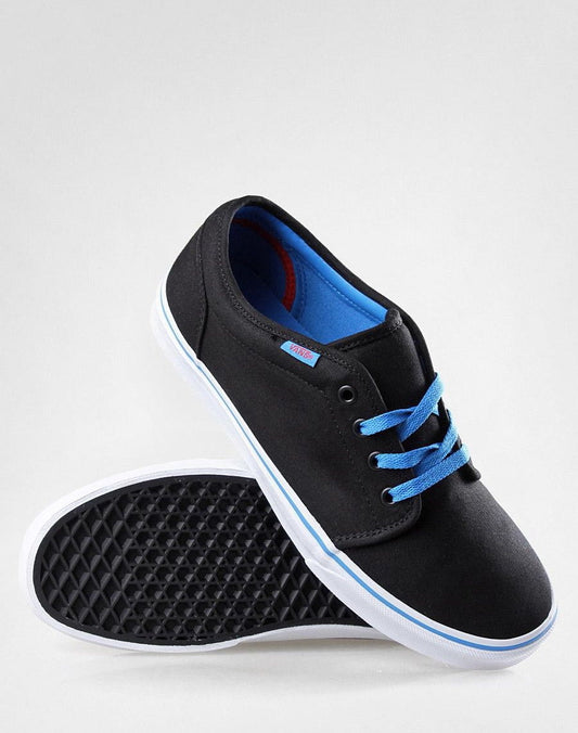 Vans Shoes Kids 106 Vulc Pop Blk Brilliant Blue Orange Youth Skateboard Sneakers