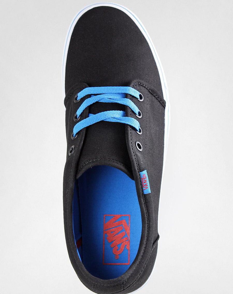 Vans Shoes Kids 106 Vulc Pop Blk Brilliant Blue Orange Youth Skateboard Sneakers