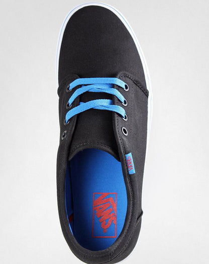 Vans Shoes Kids 106 Vulc Pop Blk Brilliant Blue Orange Youth Skateboard Sneakers