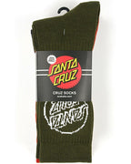 Santa Cruz Socks 4 Pack Pop Mono Asst Crew Size 7 11 Skateboard Sox