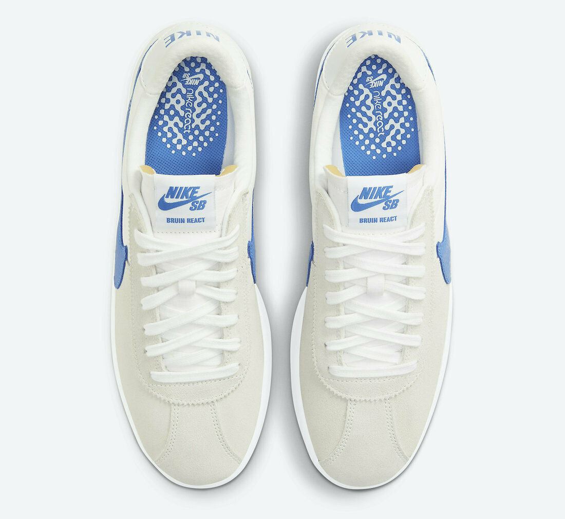 Nike Sb Shoes Bruin React Summit White Signal Blue Usa Size Skateboard Sneakers