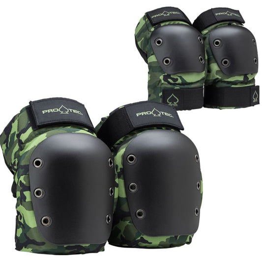 Pro Tec Pads Street Knee Elbow Set Camo Safety Gear