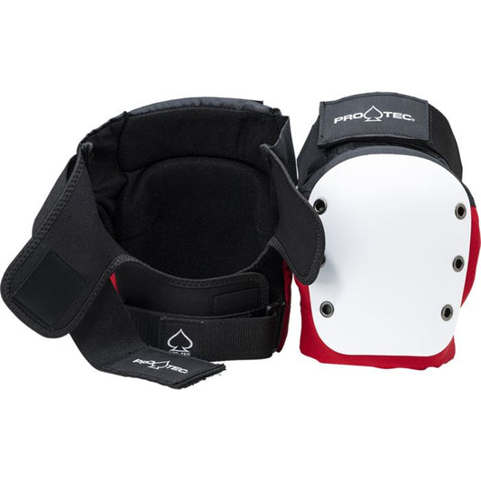 Pro Tec Pads Street Knee Elbow Set Red White Black Safety Gear