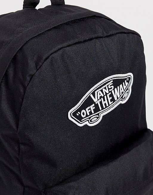 Vans Backpack Realm Black Off The Wall Travel School Bag