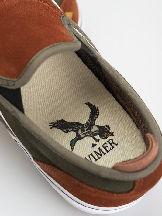 Emerica Shoes Wino G6 Slip On Chris Wimer Brown Green Skateboard Sneakers