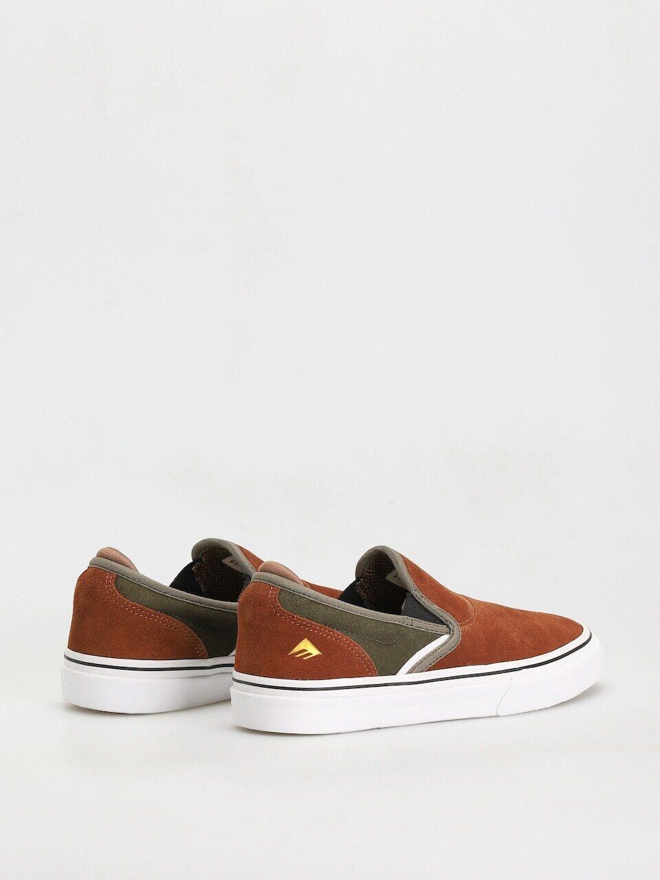 Emerica Shoes Wino G6 Slip On Chris Wimer Brown Green Skateboard Sneakers