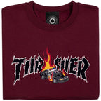 Thrasher Crew Neckface Cop Car Maroon Skateboard Pullover Sweatshirt