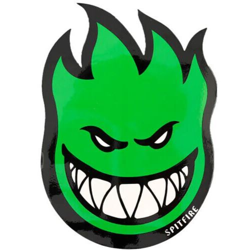 Spitfire Wheels Sticker Fireball Green Sml Skate Decal