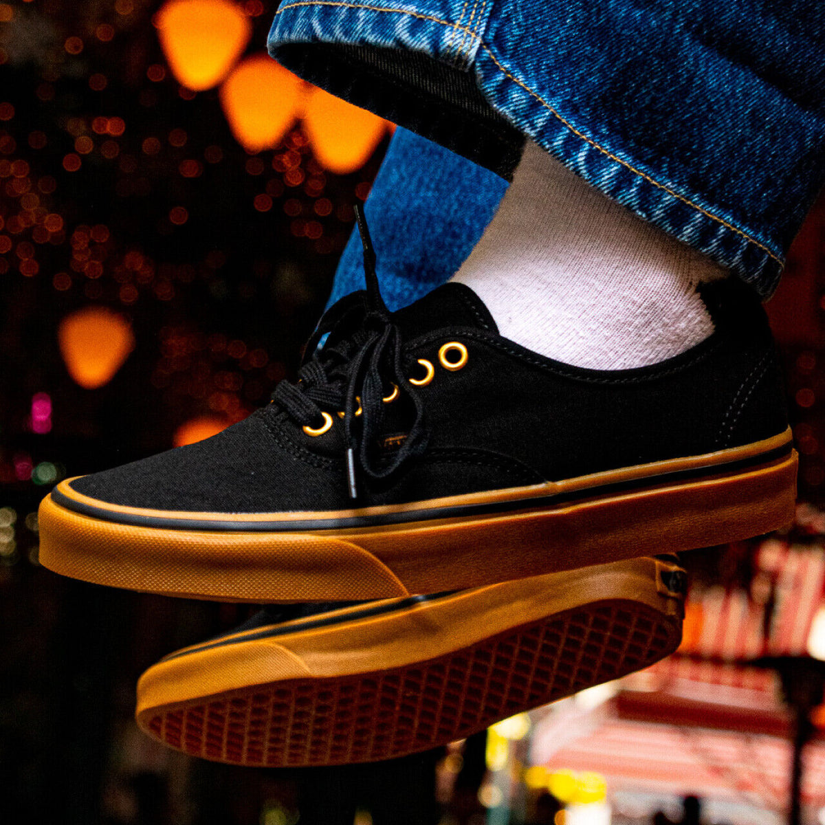 Vans Shoes Authentic Black Rubber Us Size Sneakers