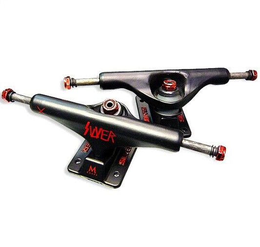 Silver Trucks M-Class Slayer 8.25 Matte Black Red Hollows 8.25" Axles