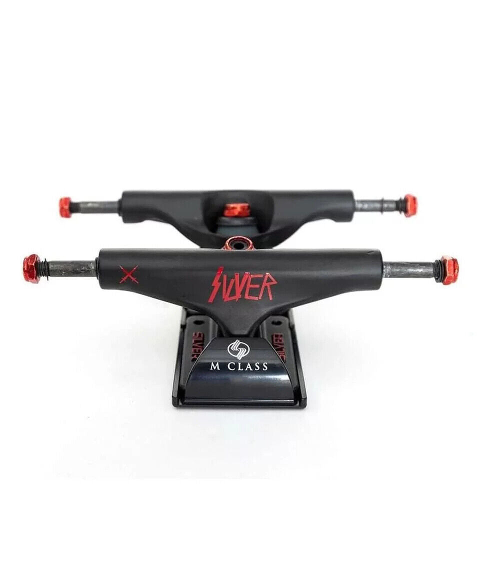 Silver Trucks M-Class Slayer 8.25 Matte Black Red Hollows 8.25" Axles