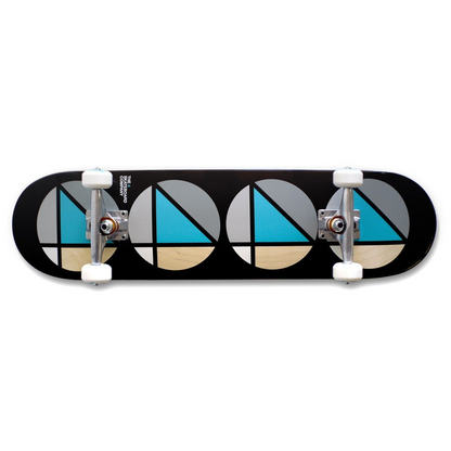 The 4 Skate Co Complete Repeat Skateboard TEAL BLACK