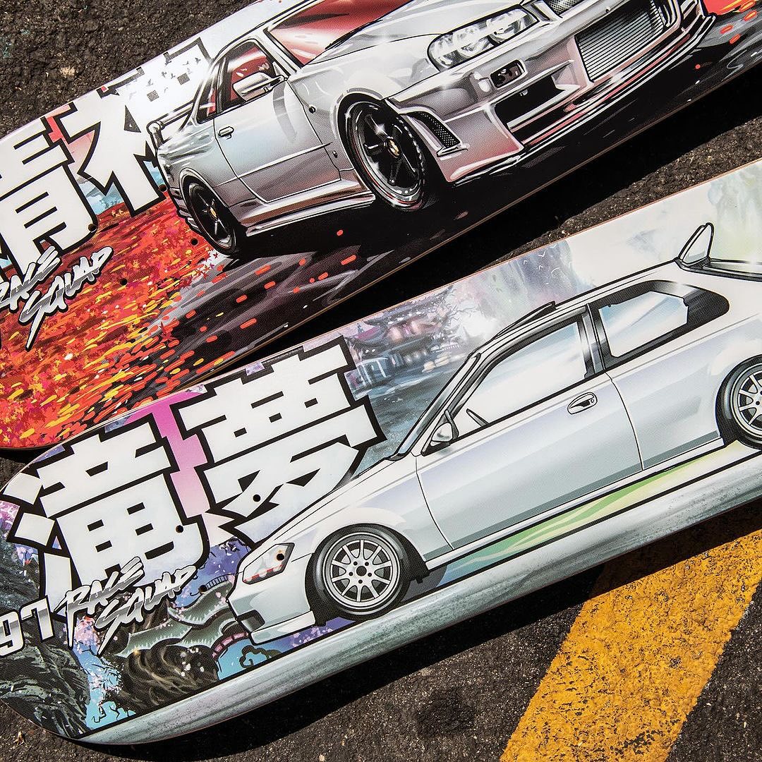 Full Set Dgk Skateboards Blossom Crew Car Series 7 Limited Edition Decks