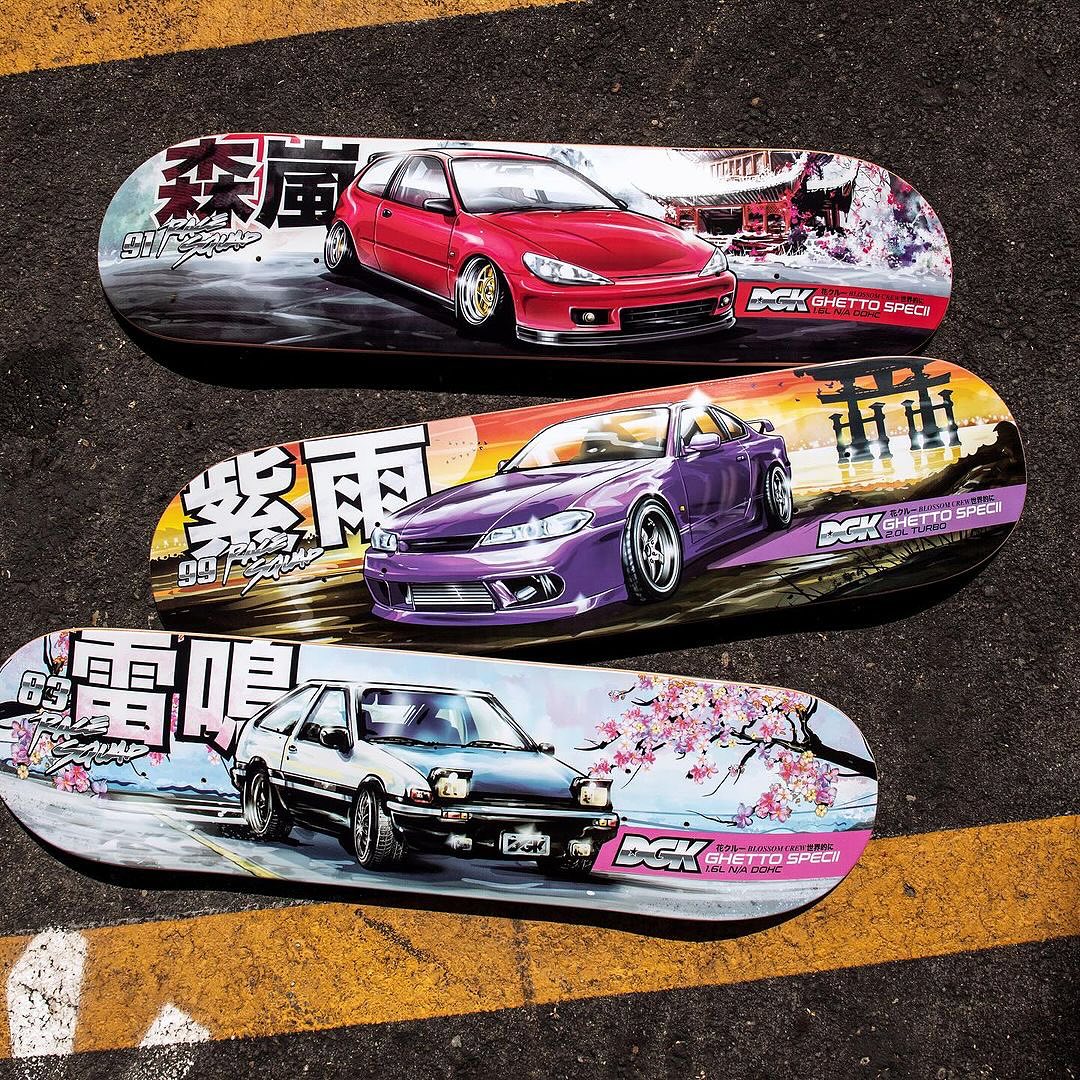 Full Set Dgk Skateboards Blossom Crew Car Series 7 Limited Edition Decks