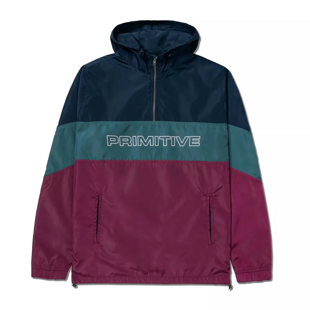 Primitive Jacket Levels Anorak Blue Mid Zip Pullover