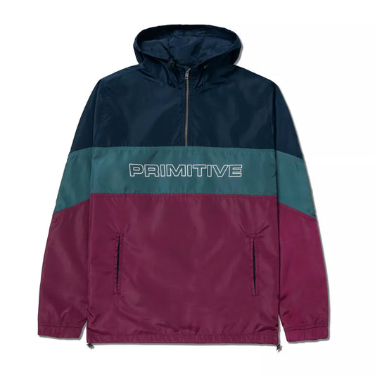 Primitive Jacket Levels Anorak Blue Mid Zip Pullover