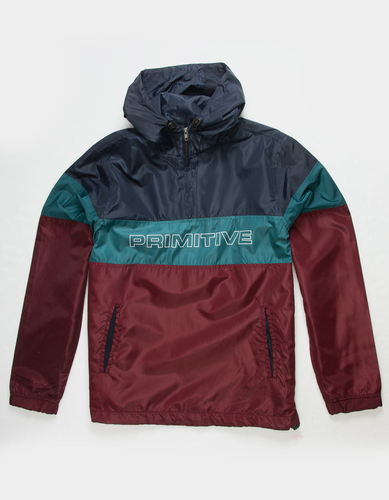 Primitive Jacket Levels Anorak Blue Mid Zip Pullover