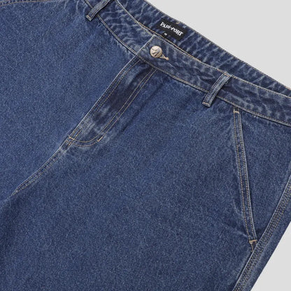 Passport Stone Workers Club Denim Jorts - Washed Dark Indigo