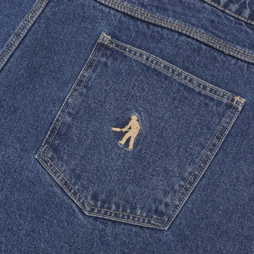Passport Stone Workers Club Denim Jorts - Washed Dark Indigo