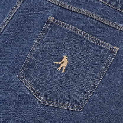 Passport Stone Workers Club Denim Jorts - Washed Dark Indigo