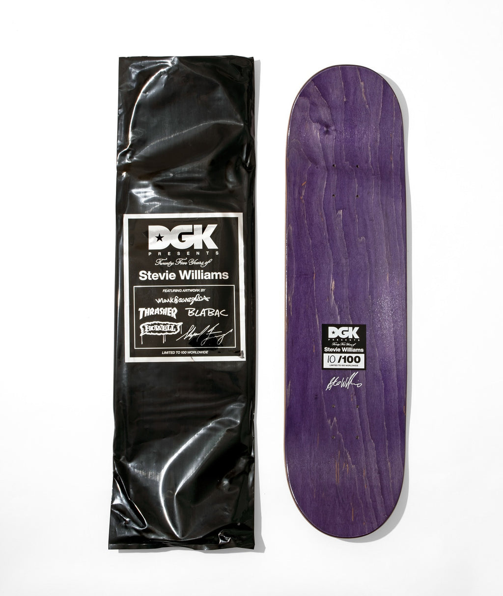 Dgk Skateboard Deck Stevie Williams 25Th Years Black Bag Limited Edition 8 25