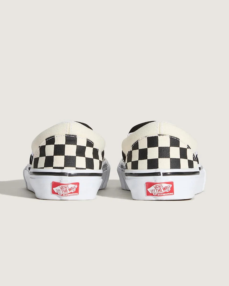 Vans Skate Slip-On Checkerboard Sneakers Black Off White