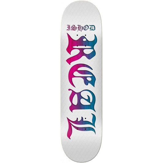 Real Skateboard Deck Ishod 8.38" Pro Bold Raised Ink with Pearlescent Overspray
