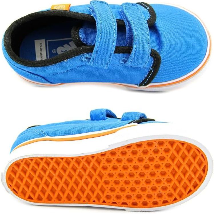 Vans Shoes Toddler 106 V Pop Diva Blue Black Kids Skateboard Sneakers