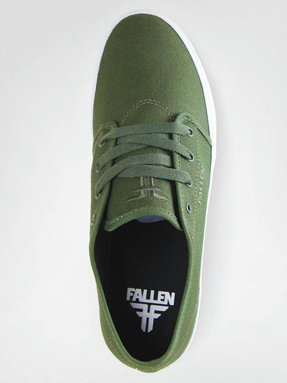 Fallen Shoes Daze Surplus Green White Vegan US SIZE Skateboard Sneakers
