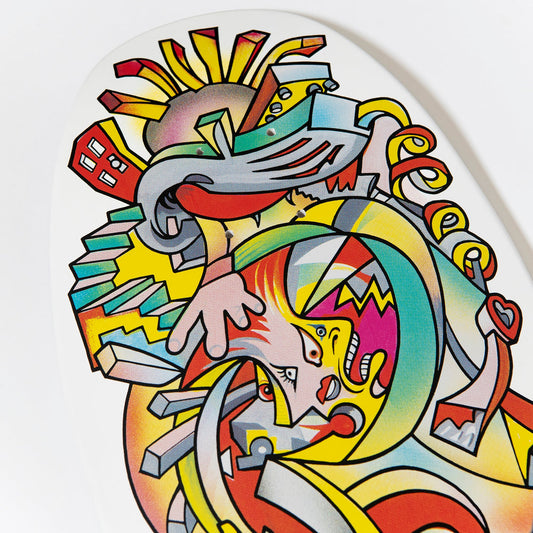 Santa Cruz Skateboard Deck Hosoi Picasso Reissue 10 2 White Matte Finish