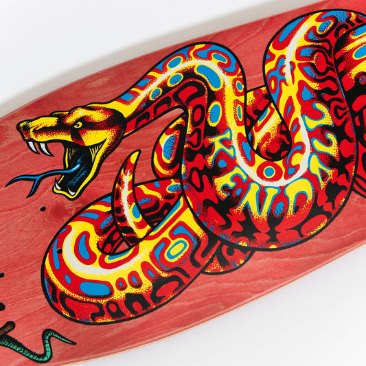 Santa Cruz Skateboard Deck Jeff Kendall Snake Reissue 9 97 Red Matte Finish