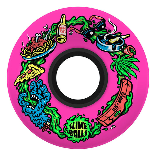 Santa Cruz Wheels Slime Balls 60mm Scarf Vomits Pink 78a Reissue